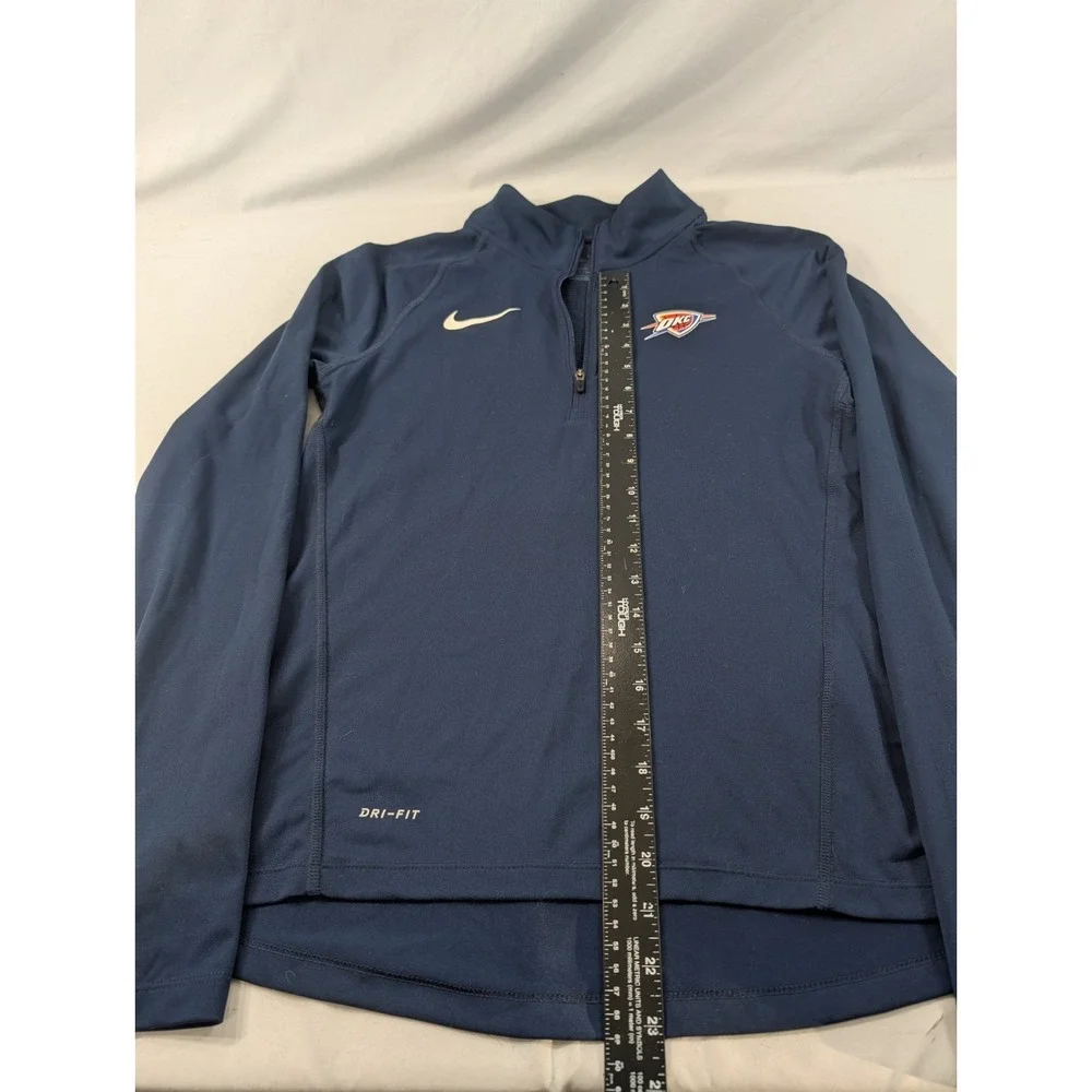 Nike Dri-FIT Quarter Zip Pullover Women's Small Blue OKC Thunder Athletic Top